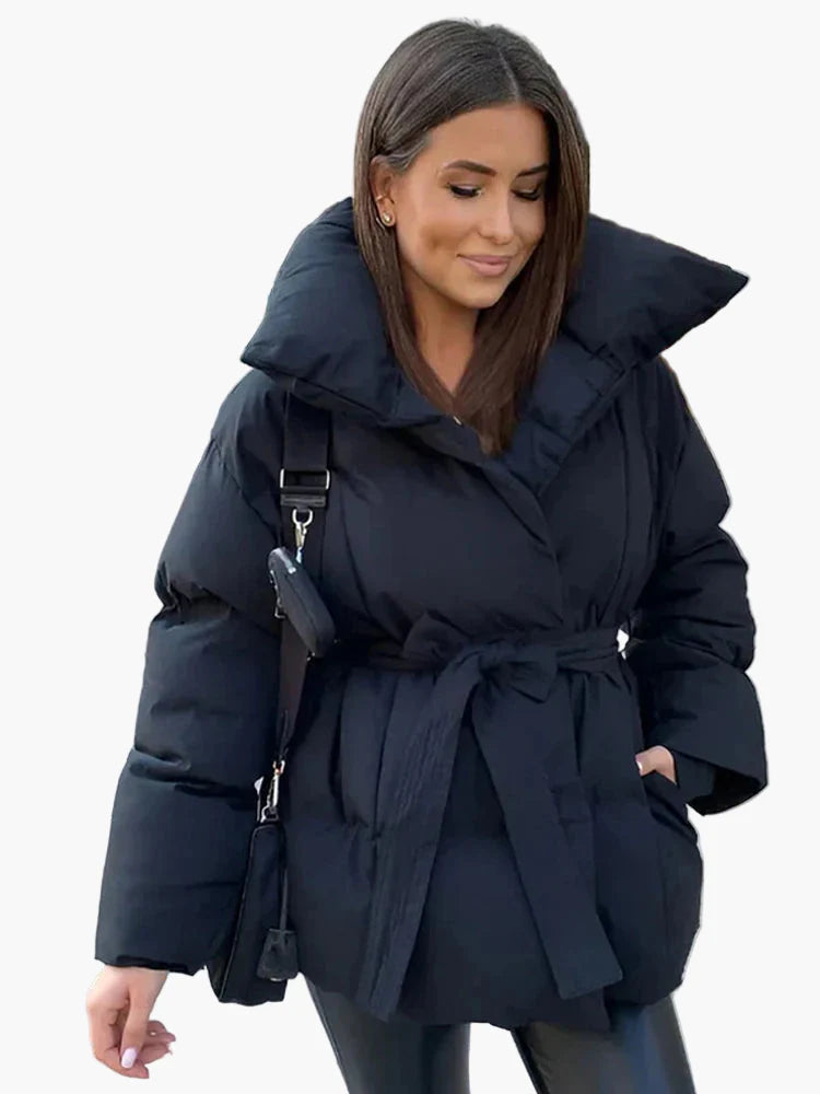 Damen Winter Steppmantel mit Taillengürtel – Modischer City-Look, Komfortabel & Wärmend