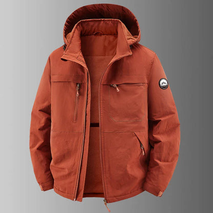 Herren Outdoor Jacke mit Kapuze & Reißverschlusstaschen
