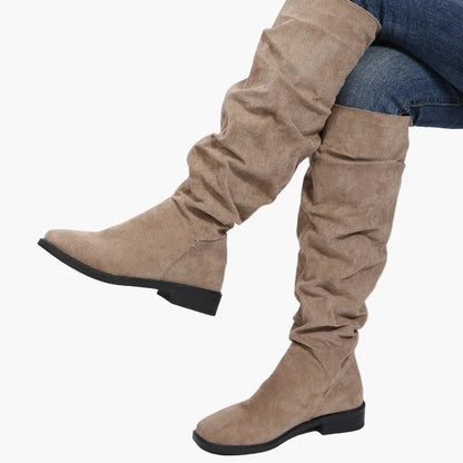 Damen Stiefel Kniehoch Casual Slouchy Stil für Alltag und Freizeit