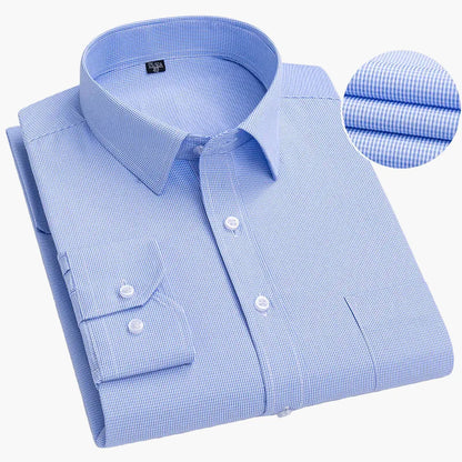 Herren Business Hemd Slim Fit – Gestreiftes Langarmhemd für Büro & Alltag