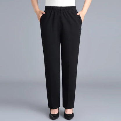 Damen Freizeithose mit Gummibund & Reißverschlusstaschen