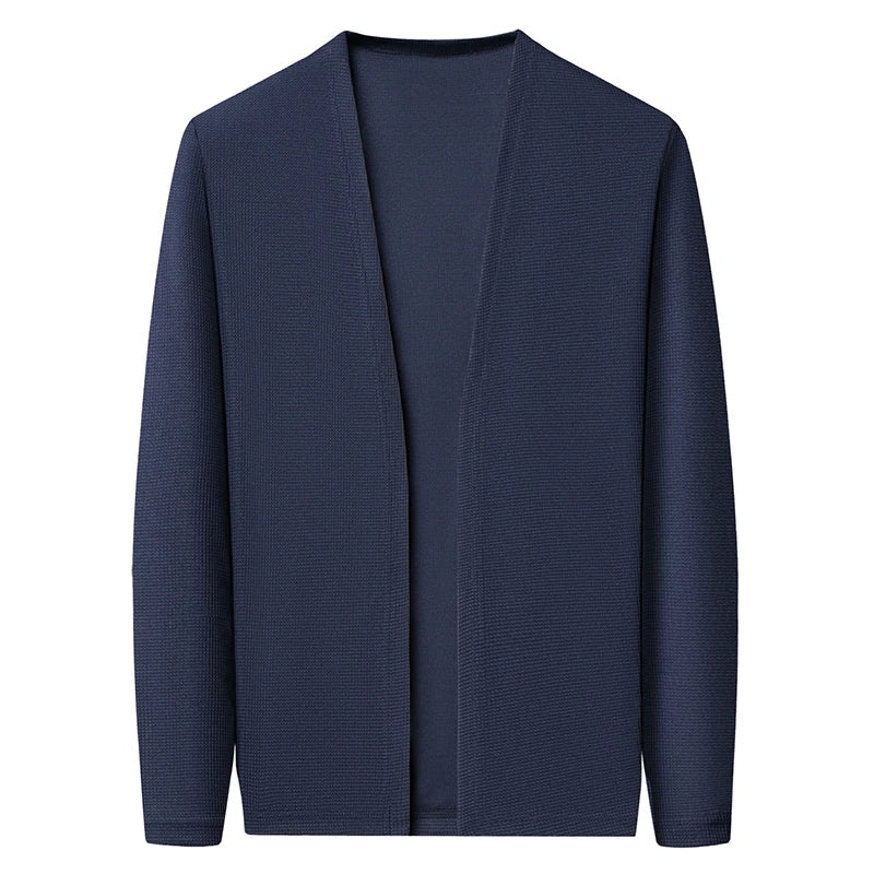 Herren Cardigan Strickjacke Langarm V-Ausschnitt Leichte Freizeit-Oberteil