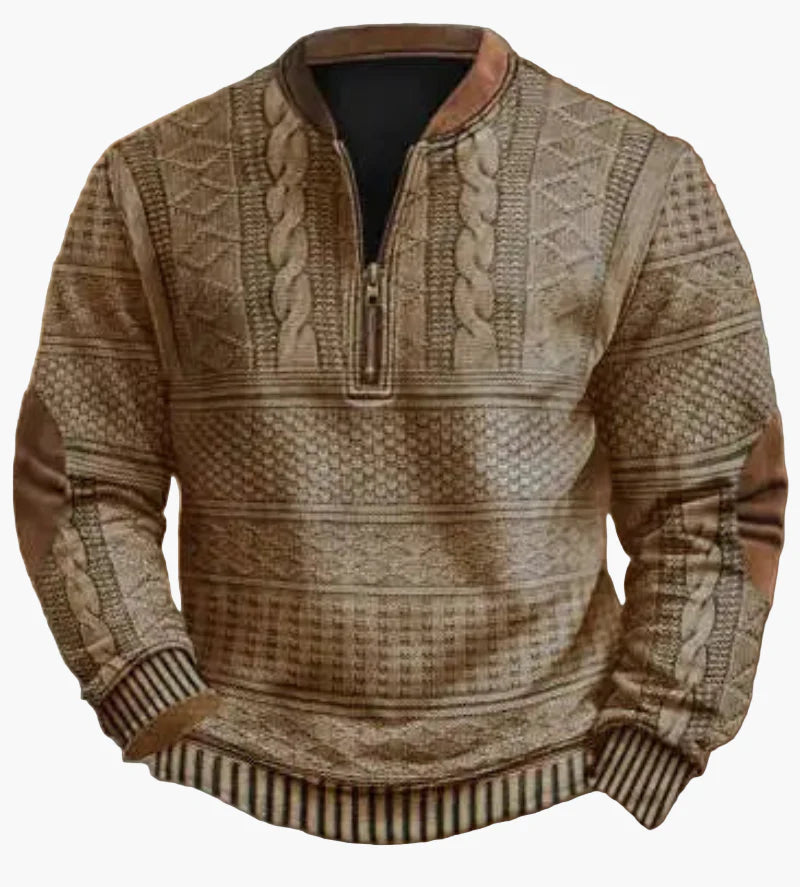 Herren Strickpullover mit Halbreißverschluss – Modischer Winterpullover für Freizeit und Alltag