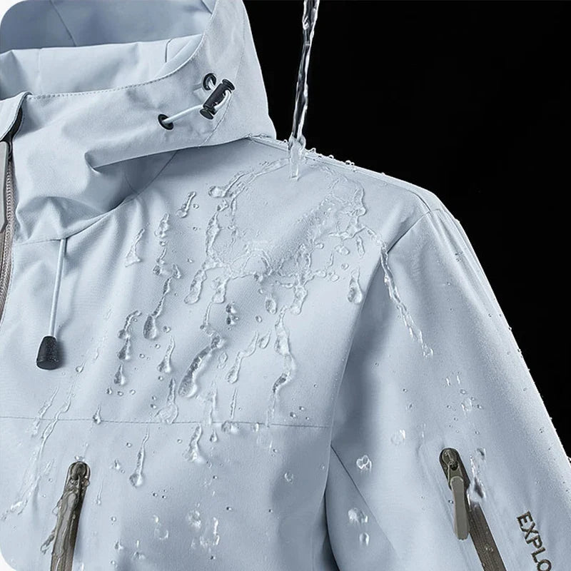 Unisex Outdoor-Jacke mit Kapuze & Reißverschlusstaschen