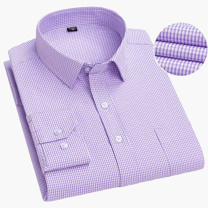 Herren Business Hemd Slim Fit – Gestreiftes Langarmhemd für Büro & Alltag