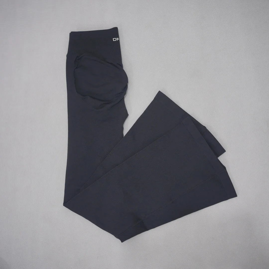 Damen Yoga Hose mit hohem Bund, Bootcut Sportleggings