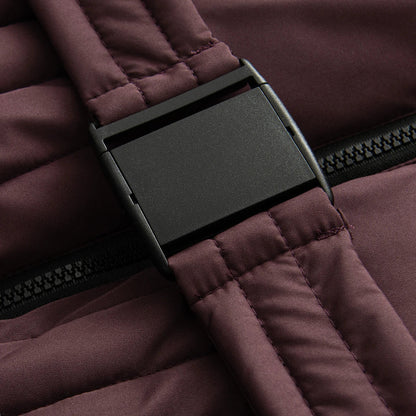 Damen Steppjacke mit Gürtel & Stehkragen, Kurz geschnitten