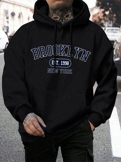 Herren Hoodie mit Kordelzug und Kängurutasche – Verschiedene New York Designs
