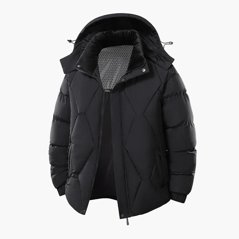 Herren Winter Steppjacke mit Kapuze – Outdoor Warmjacke für Freizeit und Sport