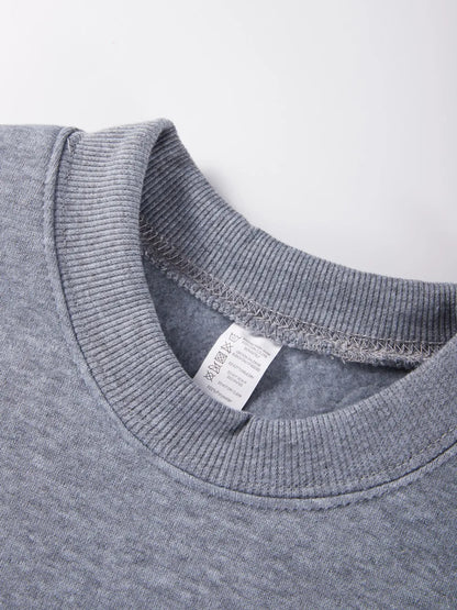 Unisex Sweatshirt Rundhalsausschnitt mit Motivdruck Langarm Oberteil Freizeit