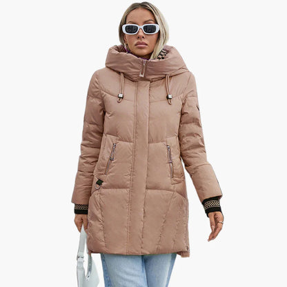 Damen Winter Steppmantel mit Kapuze – Modischer, warmer Outdoor Parka für Alltag und Freizeit