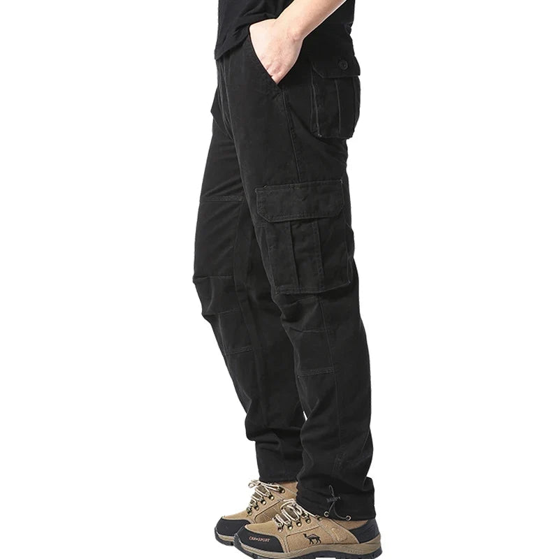 Herren Cargo Hose Freizeithose mit Taschen Outdoor Arbeitshose