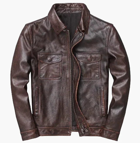 Herren Motorradjacke im Biker-Stil – Schlanke Passform für Freizeit und Alltag