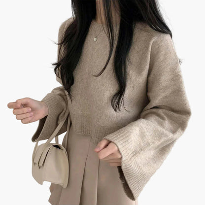 Damen Pullover im modischen Cropped-Stil – Weit geschnitten, ideal für Alltag & Freizeit