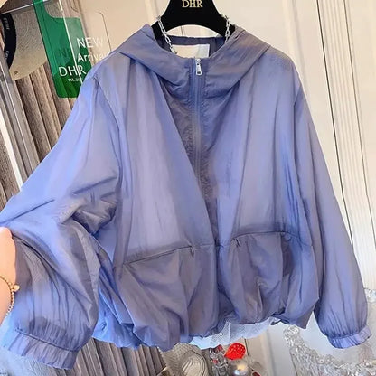 Damen Leichte Windbreaker Jacke mit Kapuze und Reißverschluss Rosa