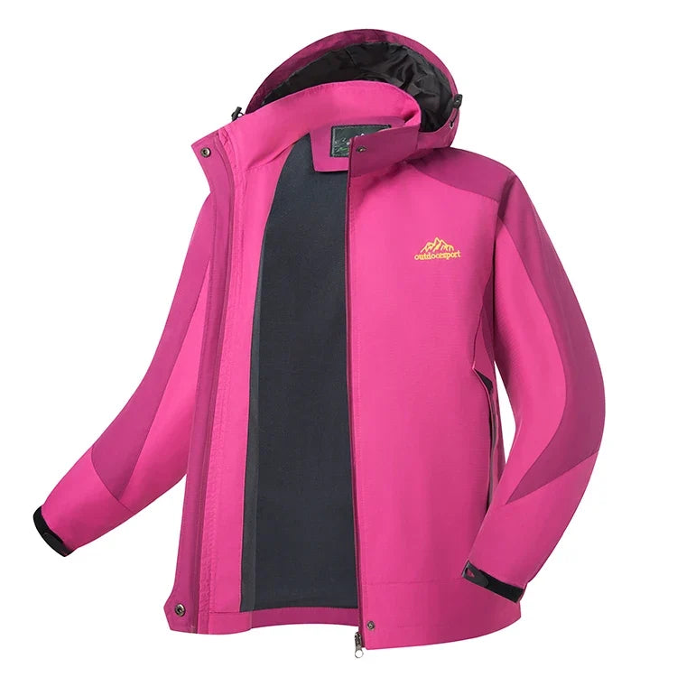 Damen Outdoorjacke mit Kapuze – Mehrfarbig
