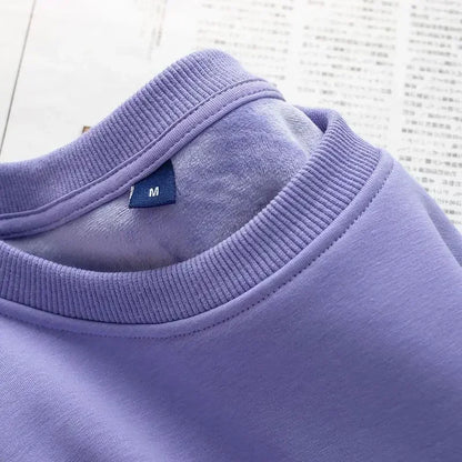 Unisex Langarm Sweatshirt Rundhals mit weichem Innenfutter