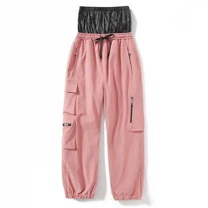 Unisex Cargohose mit Reißverschlüssen und Kordelzug