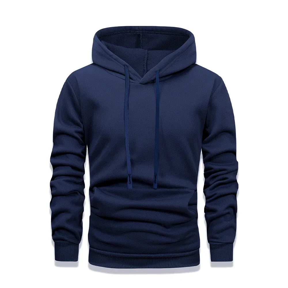 Herren Hoodie Unifarben Kapuzenpullover mit Kängurutasche