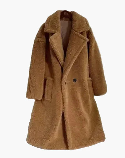 Damen Oversize Teddy Mantel – Modischer Winter-Look für stilbewusste Frauen