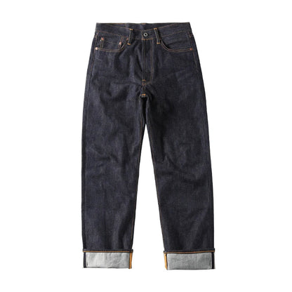 Herren Jeans Dunkelblau Regular Fit mit sichtbaren Nähten