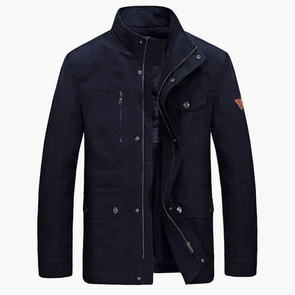 Herren Übergangsjacke im Outdoor-Stil mit Stehkragen und Mehrfachtaschen – Casual Freizeitjacke für Alltag und Reisen