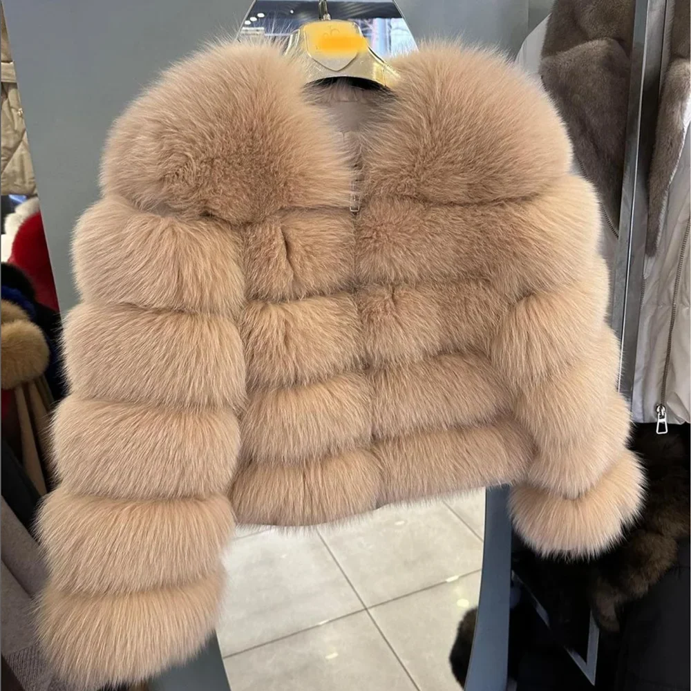 Damen Kurzjacke aus Kunstpelz, Winter Warmes Plüschjacke, Langarm Felljacke