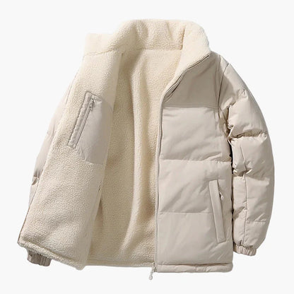 Herren Winter Steppjacke mit Stehkragen und Fleecefutter – Urban Casual Komfort