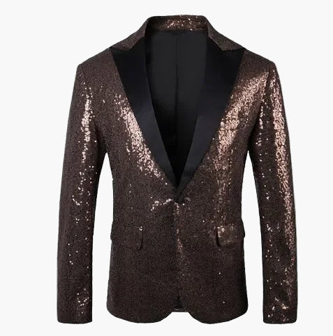 Herren Glitzer Pailletten Sakko – Party & Event Blazer im auffälligen Design