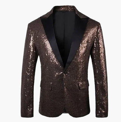 Herren Glitzer Pailletten Sakko – Party & Event Blazer im auffälligen Design