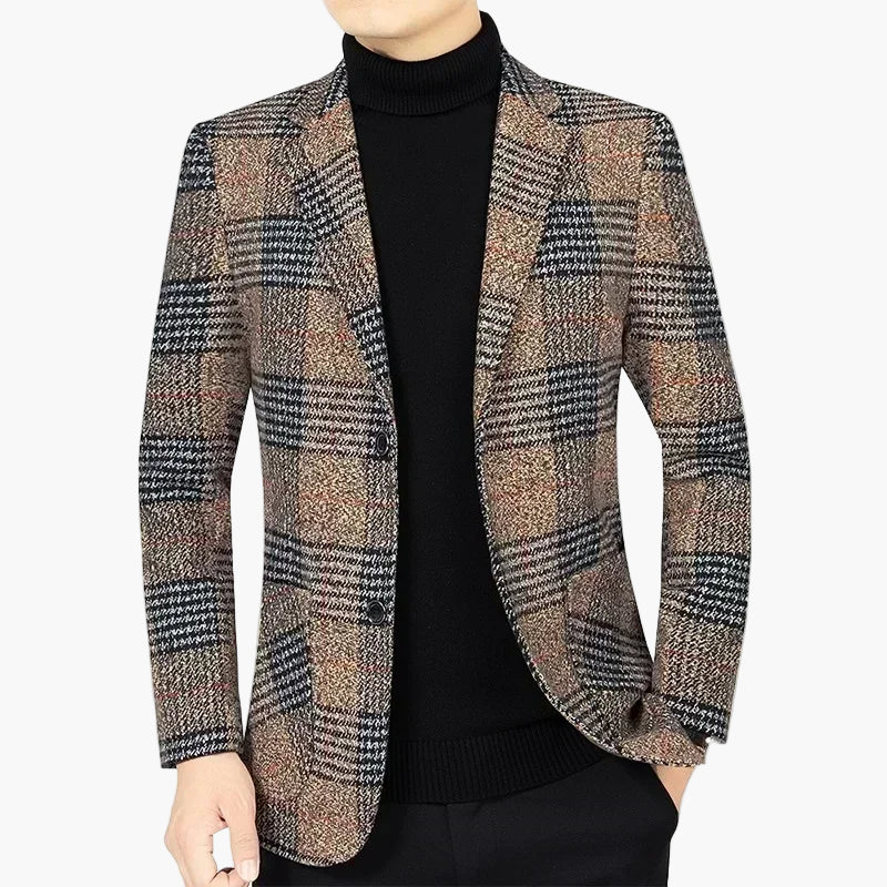 Herren Blazer Kariert Modern Business Freizeit Stil – Eleganter Sakko für Büro und Alltag
