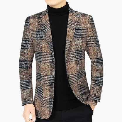 Herren Blazer Kariert Modern Business Freizeit Stil – Eleganter Sakko für Büro und Alltag