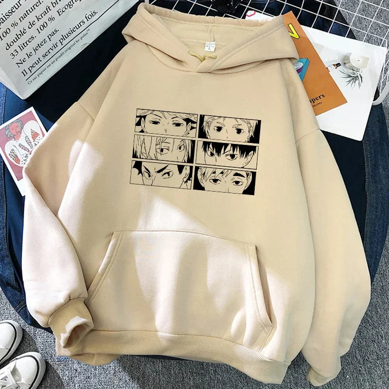 Unisex Kapuzenpullover mit Anime-Druck
