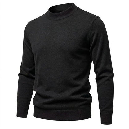 Herren Mock-Neck Pullover Langarm Basic