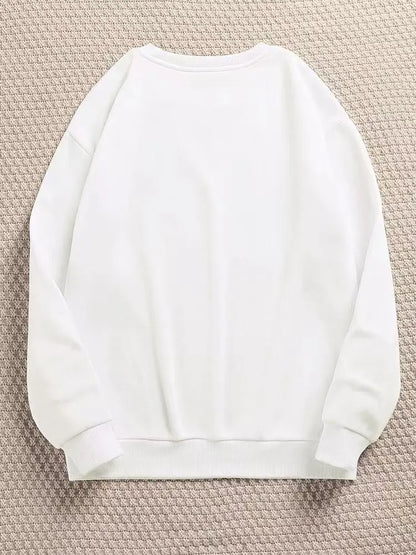 Damen Oversize Sweatshirt Rundhals Langarm Pullover