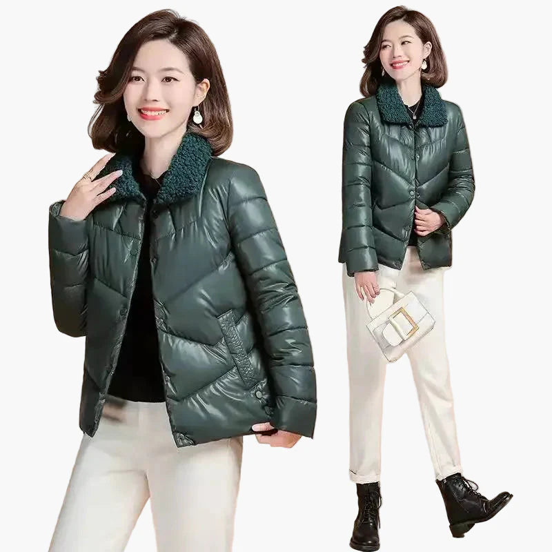 Damen Winter Steppjacke mit Kuschelkragen – Modische Freizeitjacke für kalte Tage