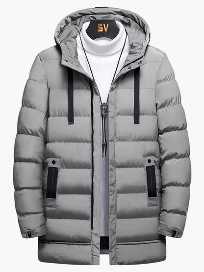 Herren Winter Steppmantel Parka Lang – Lässiger Outdoor-Mantel für Alltag & Skifahren