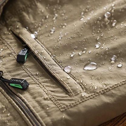 Herren Outdoor Jacke mit Kapuze und Reißverschluss Übergangsjacke
