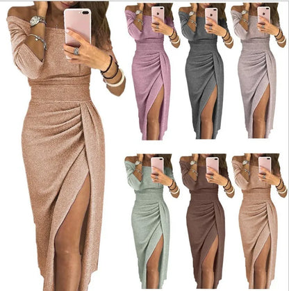 Damen Etuikleid mit Glitzer-Effekt – Glamouröses Abendkleid für festliche Anlässe