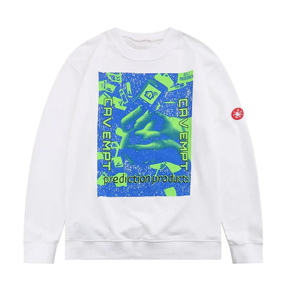 Unisex Langarm Sweatshirt Rundhalsausschnitt mit grafischem Aufdruck