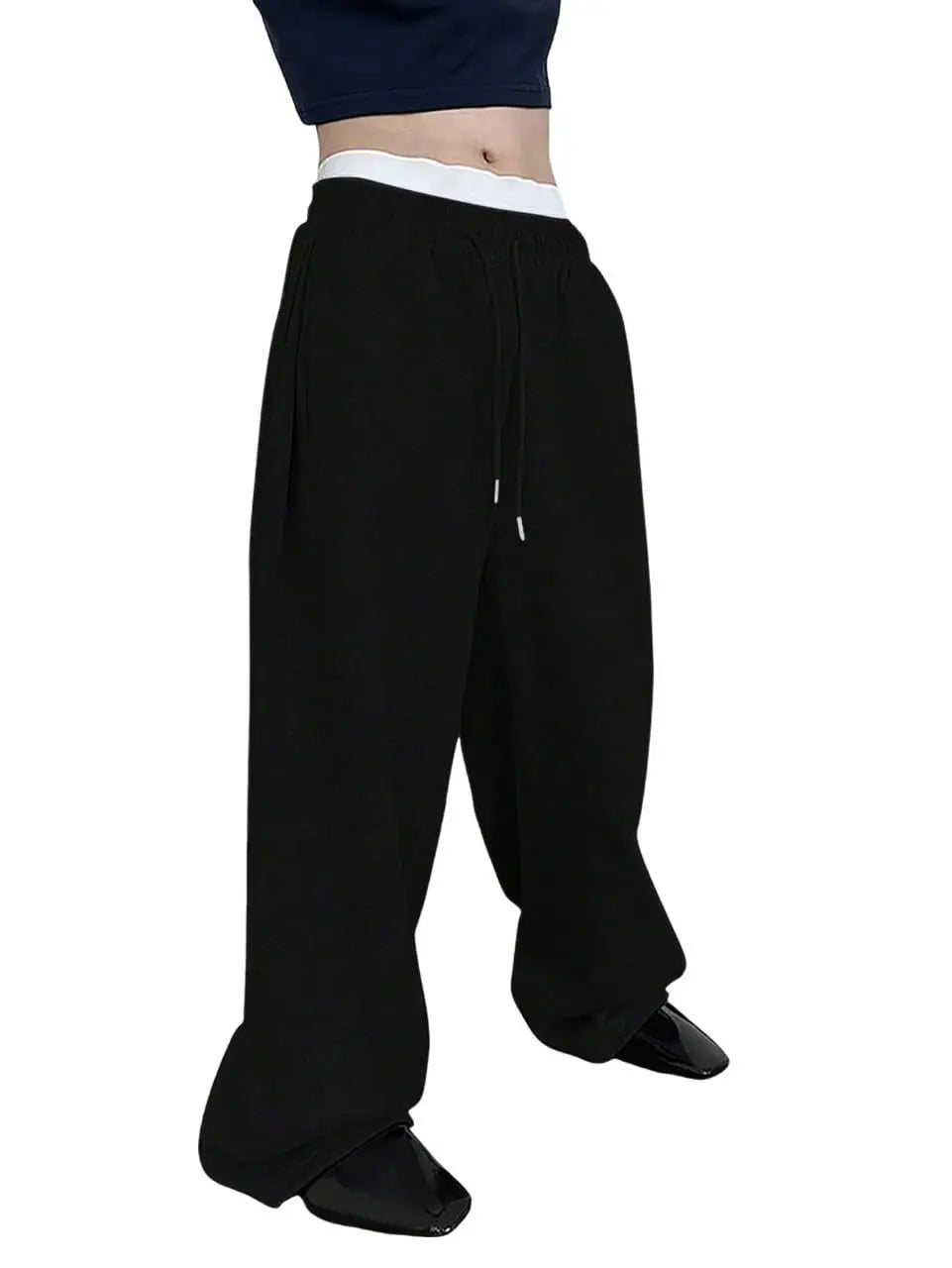 Unisex Jogginghose Schwarz – Bequeme Freizeithose mit Kordelzug und Seitentaschen