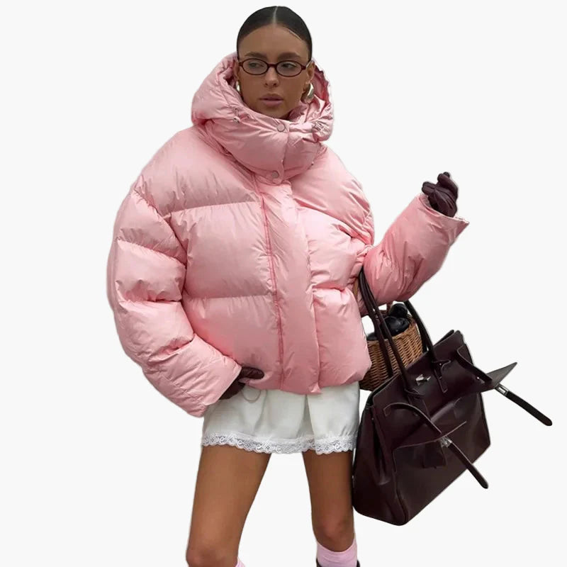 Damen Oversized Winter Steppjacke – Modische Puffjacke für Alltag und Freizeit