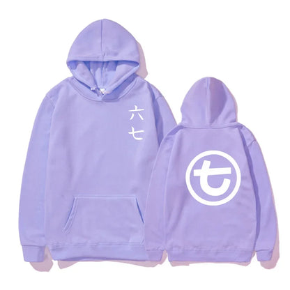 Unisex Kapuzenpullover mit Kängurutasche und Front-/Rückenprint
