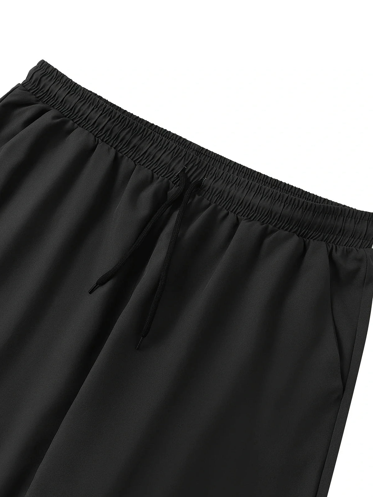 Herren Freizeithose Schwarz mit Kordelzug
