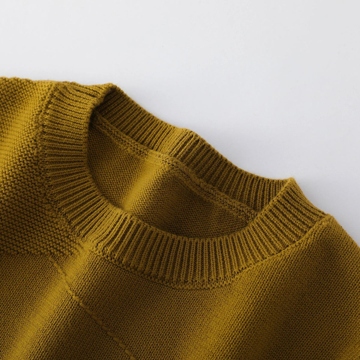 Damen Strickpullover Rundhals Langarm Strickmuster Einfarbig