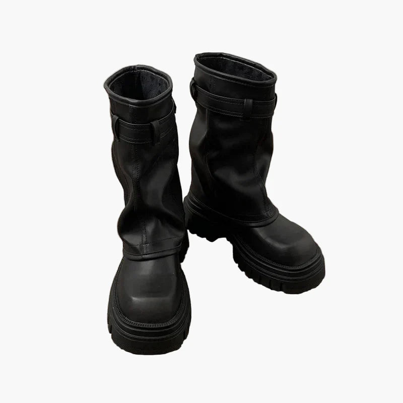 Damen Chunky Stiefel im Streetwear Look – Modische Plateaustiefel für Alltag und Freizeit