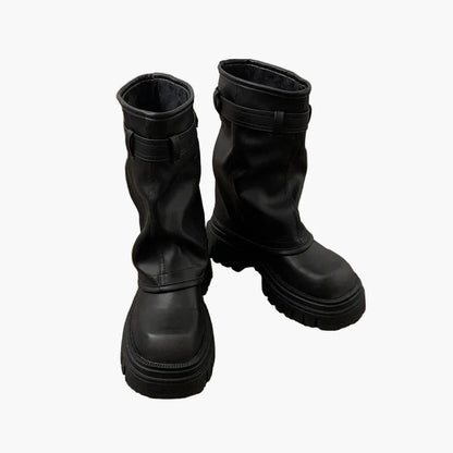 Damen Chunky Stiefel im Streetwear Look – Modische Plateaustiefel für Alltag und Freizeit