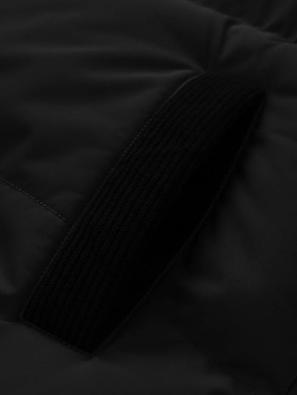 Gepolsterte Winterjacke mit Kapuze und Cord-Details für Herren