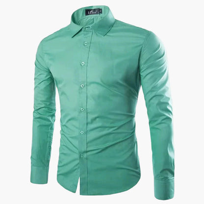 Herren Slim Fit Business Freizeit Hemd – Langarm, Modernes Design, Vielseitig für Büro und Alltag
