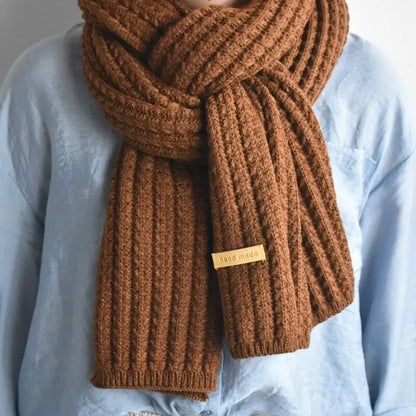 Gerippter Strickschal für Winter, breiter Rippstrick, verschiedene Farben